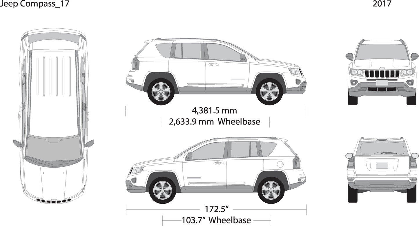 2017 Jeep Compass V17 Vehicle Wrap Template