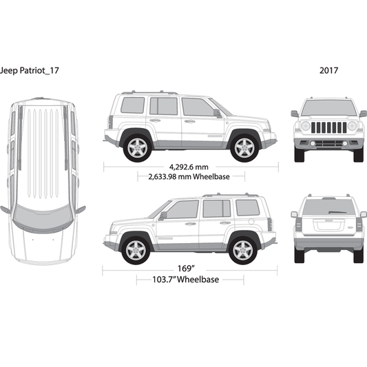 2017 Jeep Patriot V17 Vehicle Wrap Template