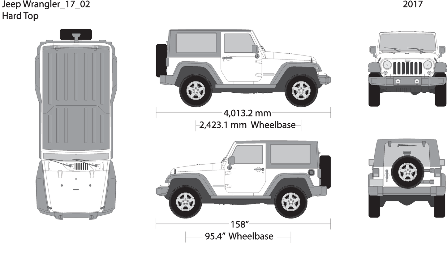 2017 Jeep Wrangler V02 Vehicle Wrap Template