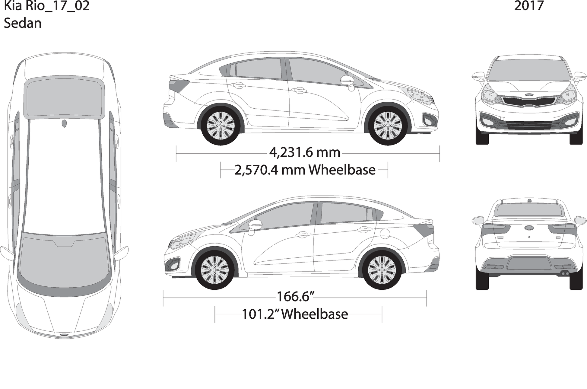 2017 Kia Rio V02 Vehicle Wrap Template