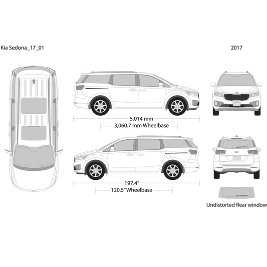 2017 Kia Sedona V01 Vehicle Wrap Template