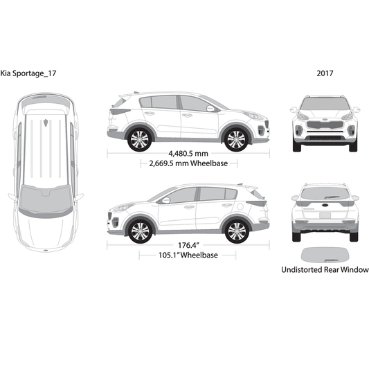 2017 Kia Sportage V17 Vehicle Wrap Template