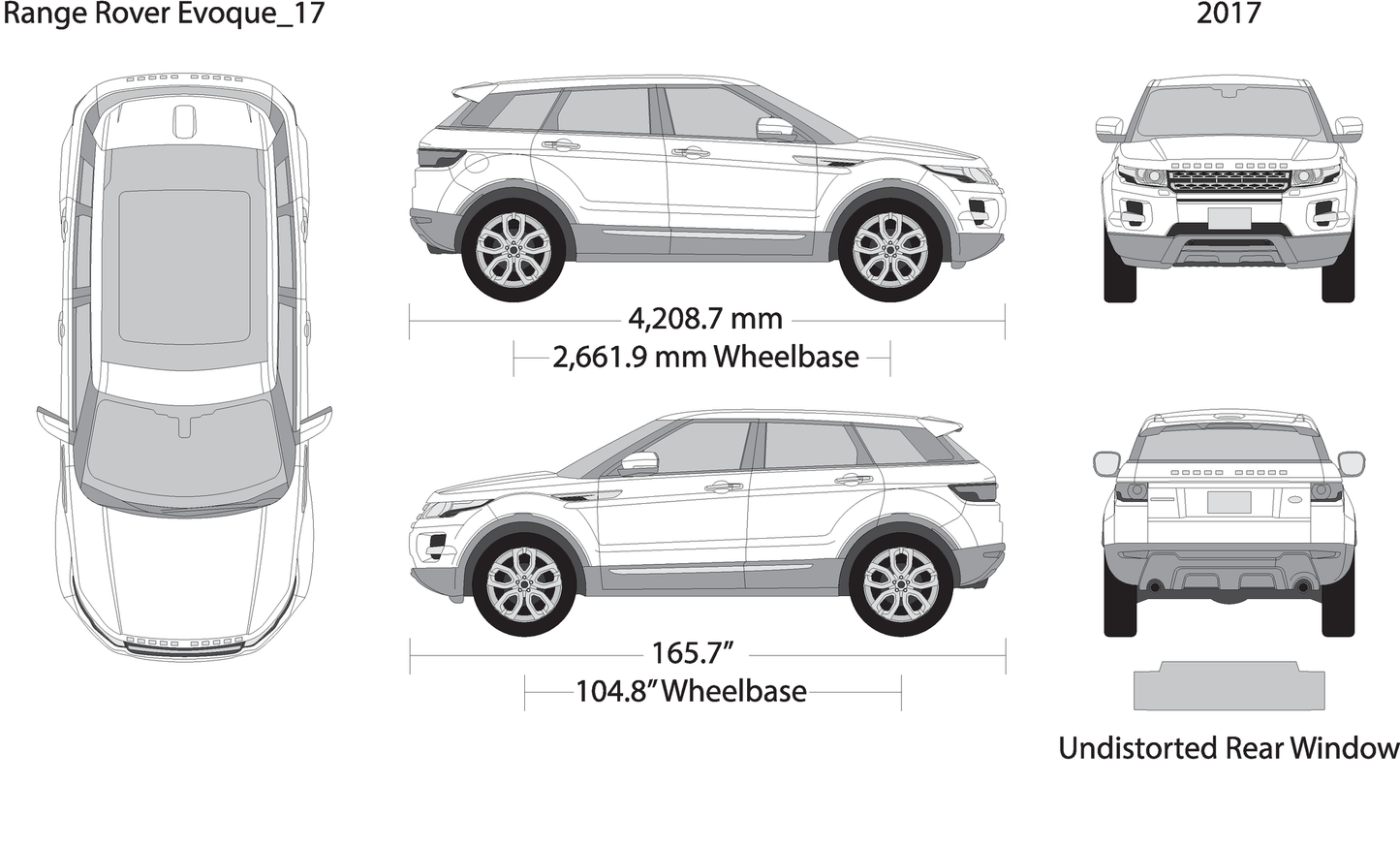 2017 Land Rover Evoque V17 Vehicle Wrap Template