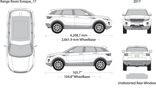 2017 Land Rover Evoque V17 Vehicle Wrap Template