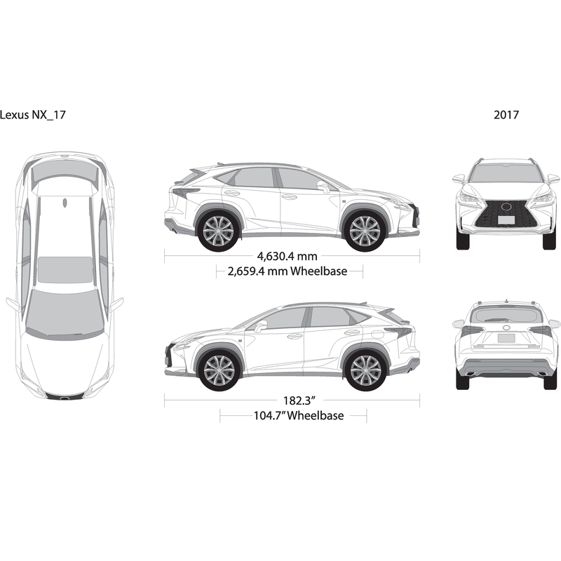 2017 Lexus Nx V17 Vehicle Wrap Template