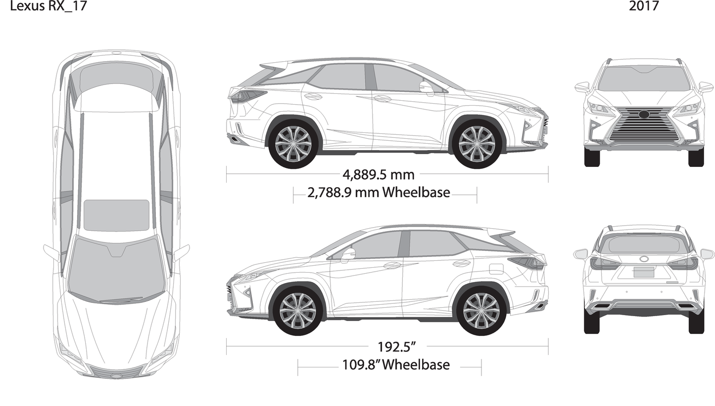 2017 Lexus Rx V17 Vehicle Wrap Template