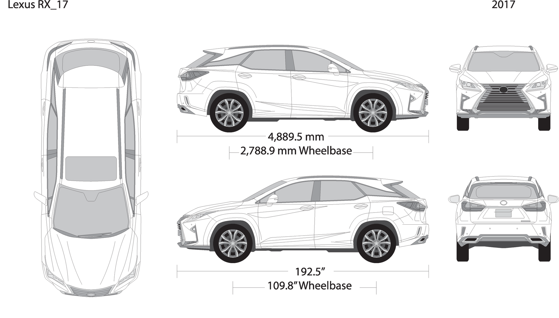 2017 Lexus Rx V17 Vehicle Wrap Template