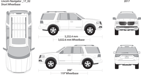 2017 Lincoln Navigator V02 Vehicle Wrap Template