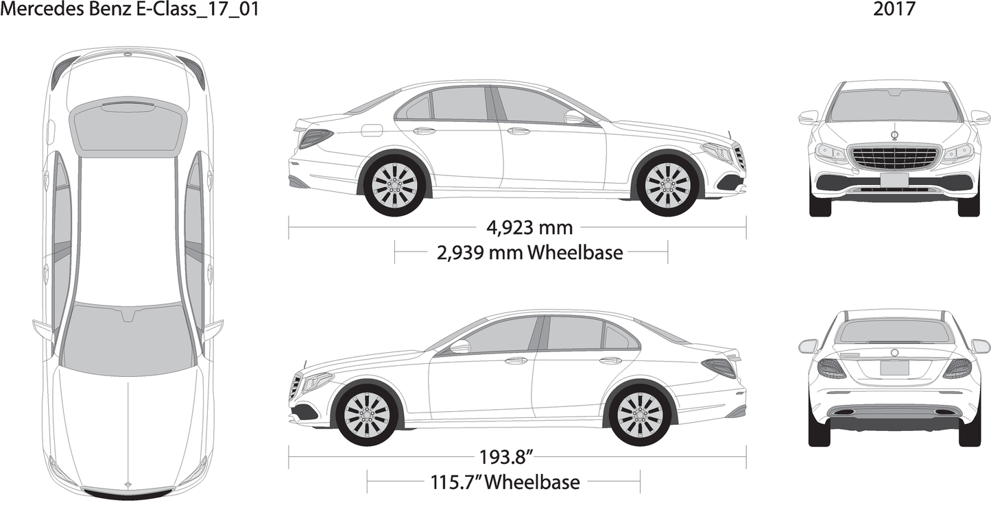 2017 Mercedes E Class V01 Vehicle Wrap Template