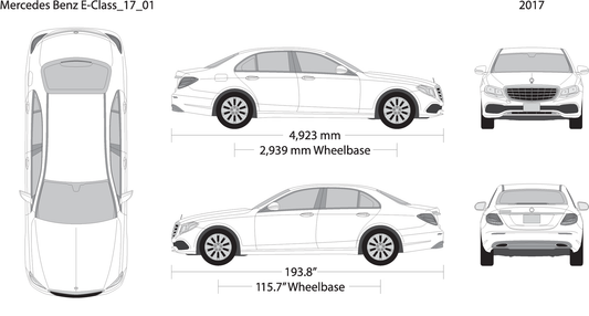 2017 Mercedes E Class V01 Vehicle Wrap Template