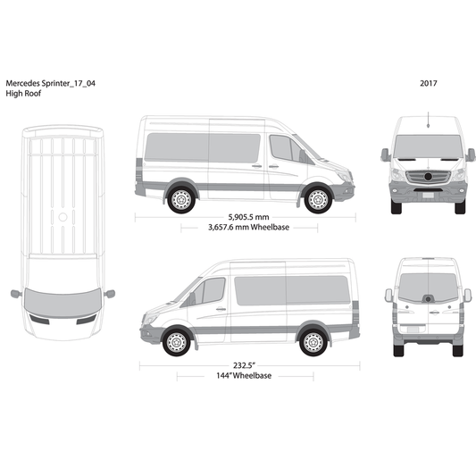 2017 Mercedes Sprinter V04 Vehicle Wrap Template