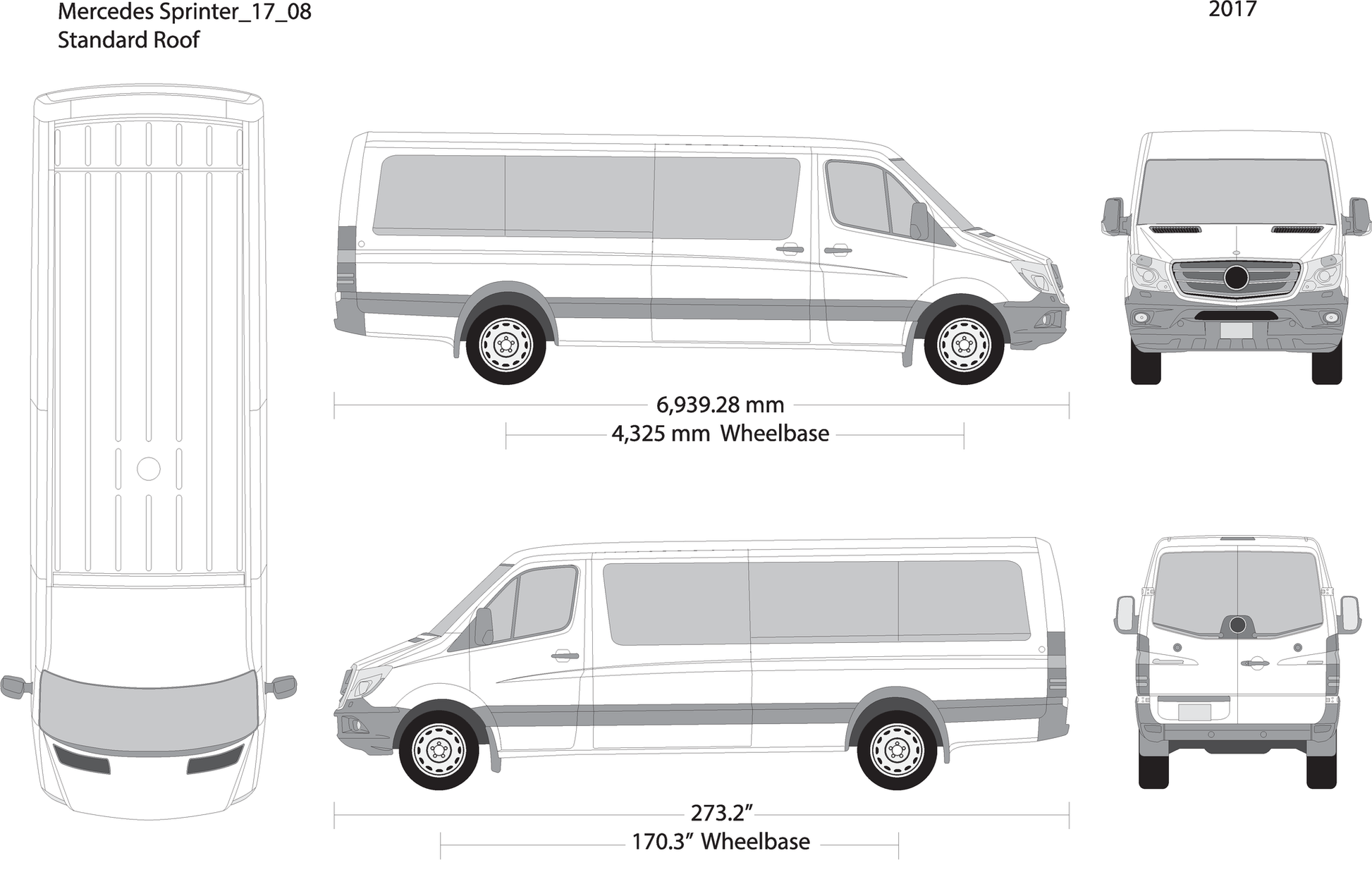 2017 Mercedes Sprinter V08 Vehicle Wrap Template