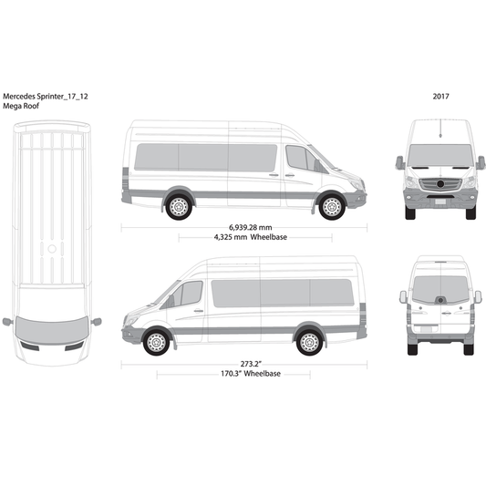 2017 Mercedes Sprinter V12 Vehicle Wrap Template