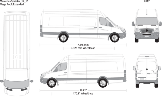 2017 Mercedes Sprinter V15 Vehicle Wrap Template