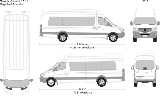 2017 Mercedes Sprinter V16 Vehicle Wrap Template