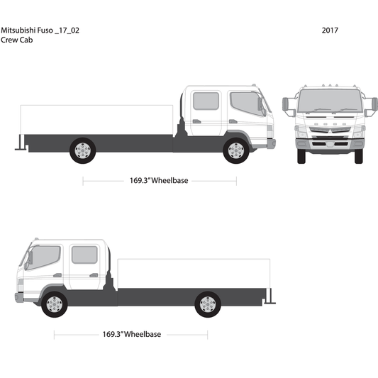 2017 Mitsubishi Fuso 17 02 V02 Vehicle Wrap Template