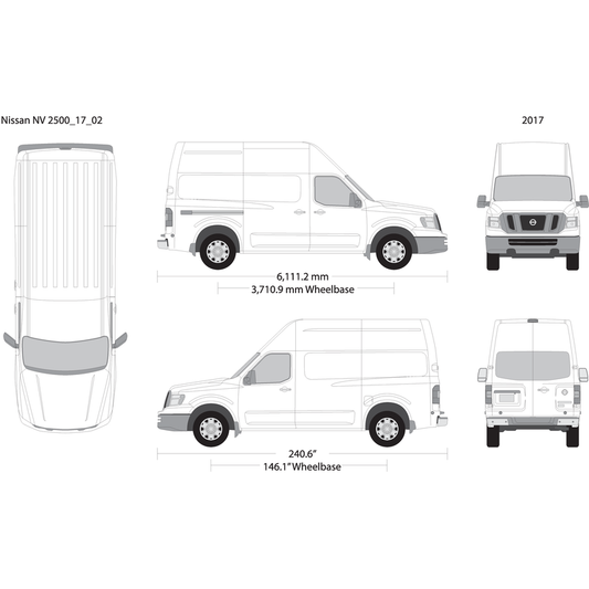2017 Nissan Nv Cargo 2500 V02 Vehicle Wrap Template