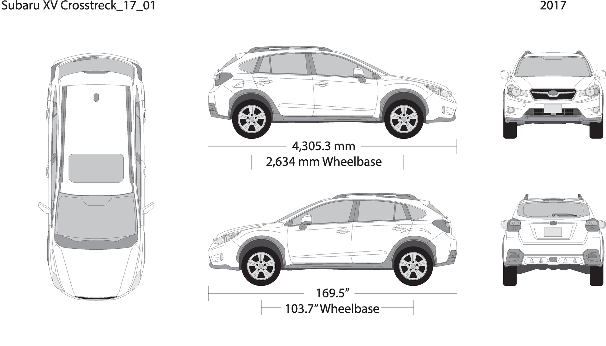 2017 Subaru Xv Crosstrek V01 Vehicle Wrap Template