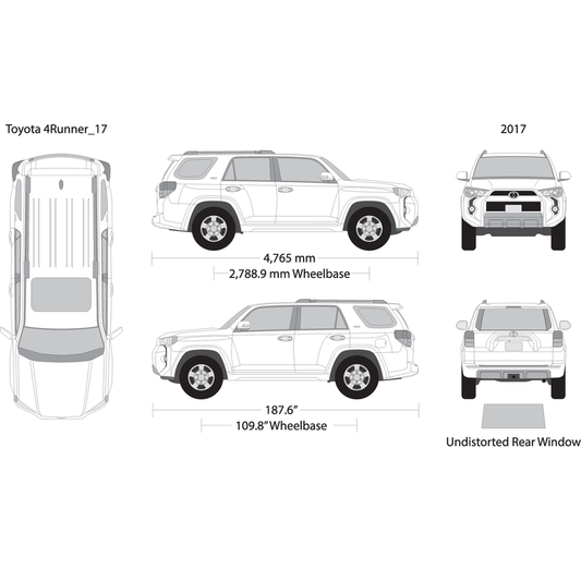 2017 Toyota 4 Runner V17 Vehicle Wrap Template