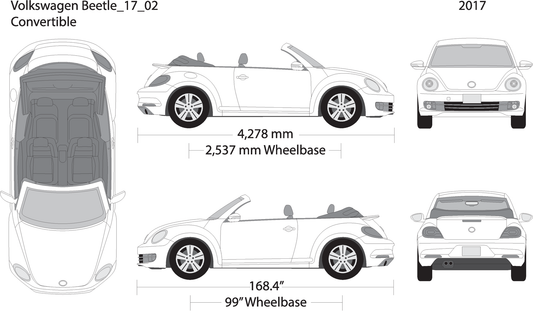 2017 Volkswagen Beetle V02 Vehicle Wrap Template