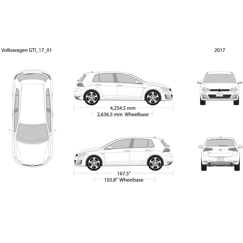 2017 Volkswagen Gti V01 Vehicle Wrap Template