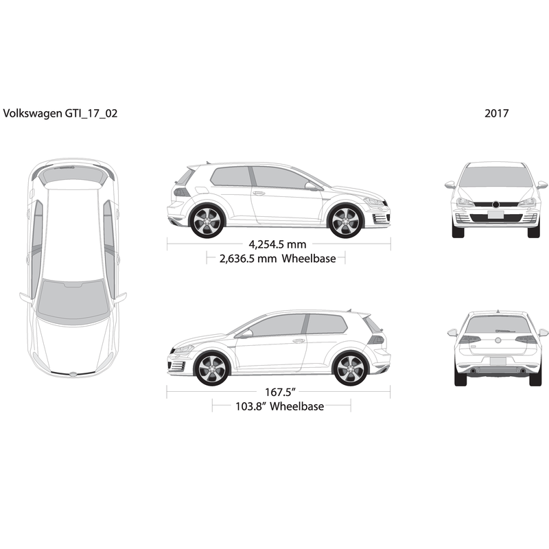 2017 Volkswagen Gti V02 Vehicle Wrap Template