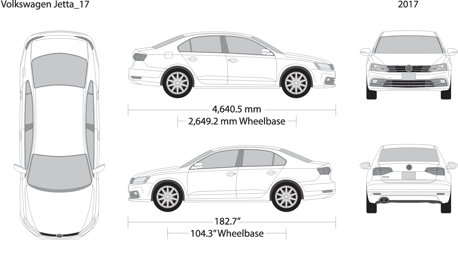 2017 Volkswagen Jetta V17 Vehicle Wrap Template
