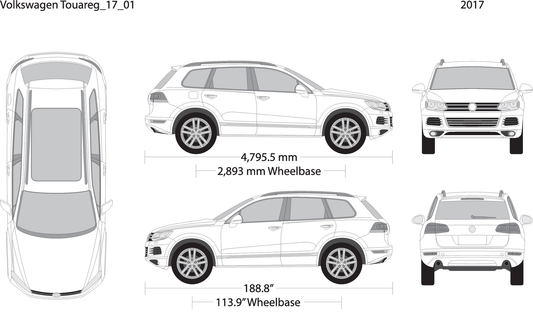 2017 Volkswagen Touareg V17 Vehicle Wrap Template