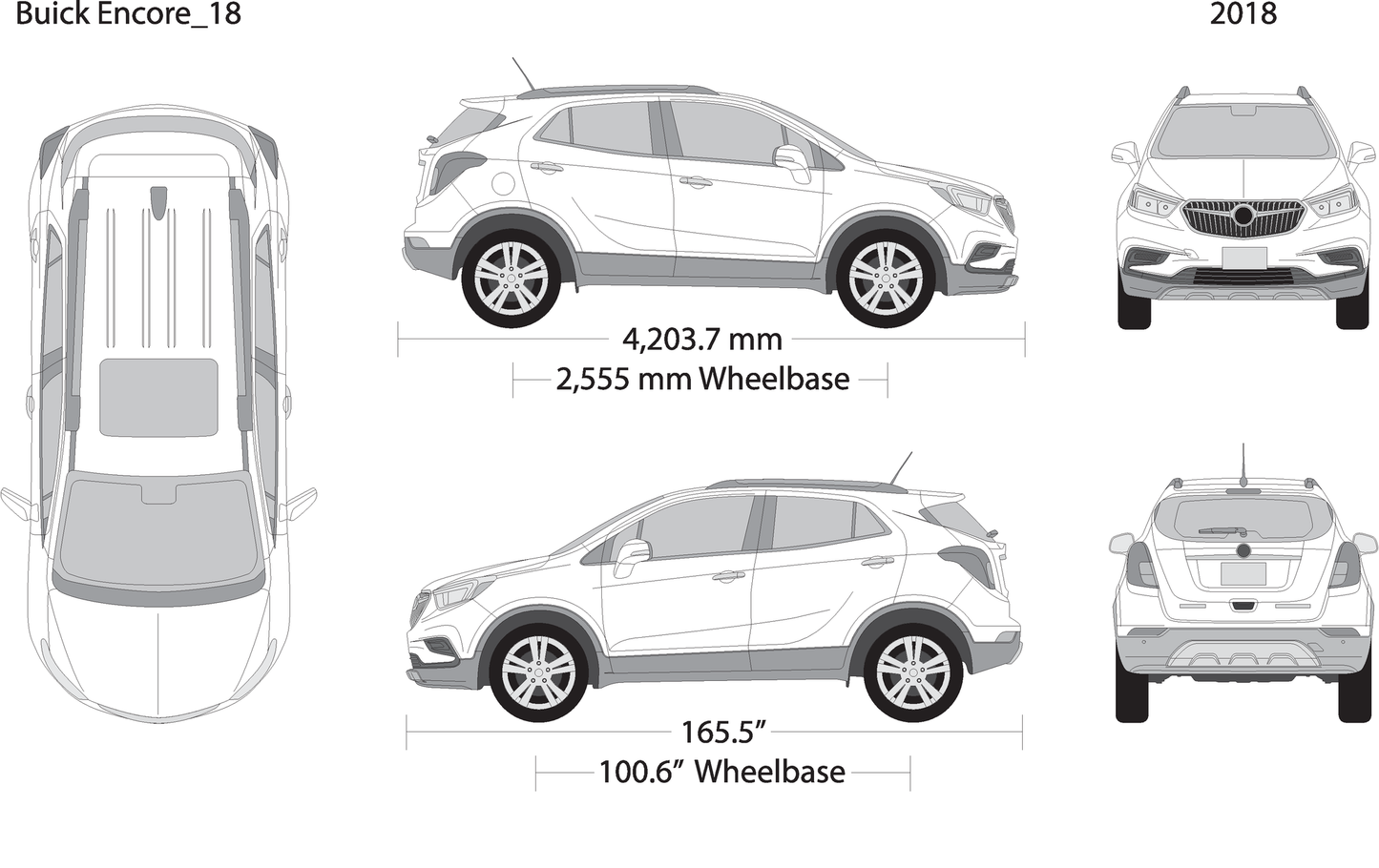 2018 Buick Encore V18 Vehicle Wrap Template