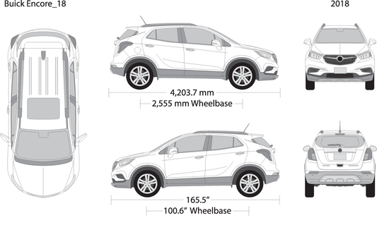 2018 Buick Encore V18 Vehicle Wrap Template