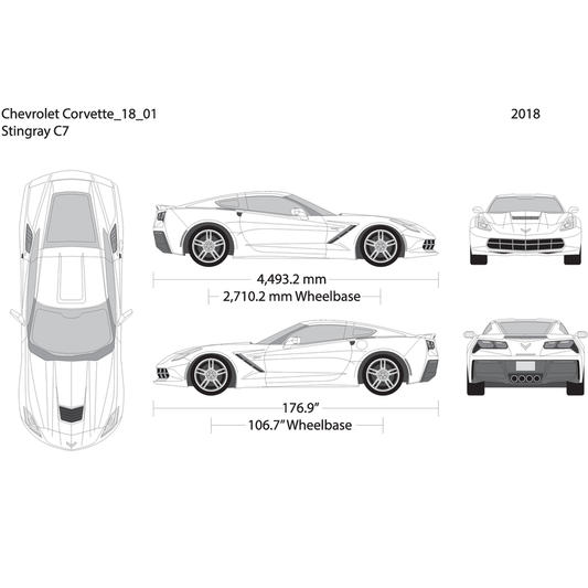 2018 Chevy Corvette V18 Vehicle Wrap Template