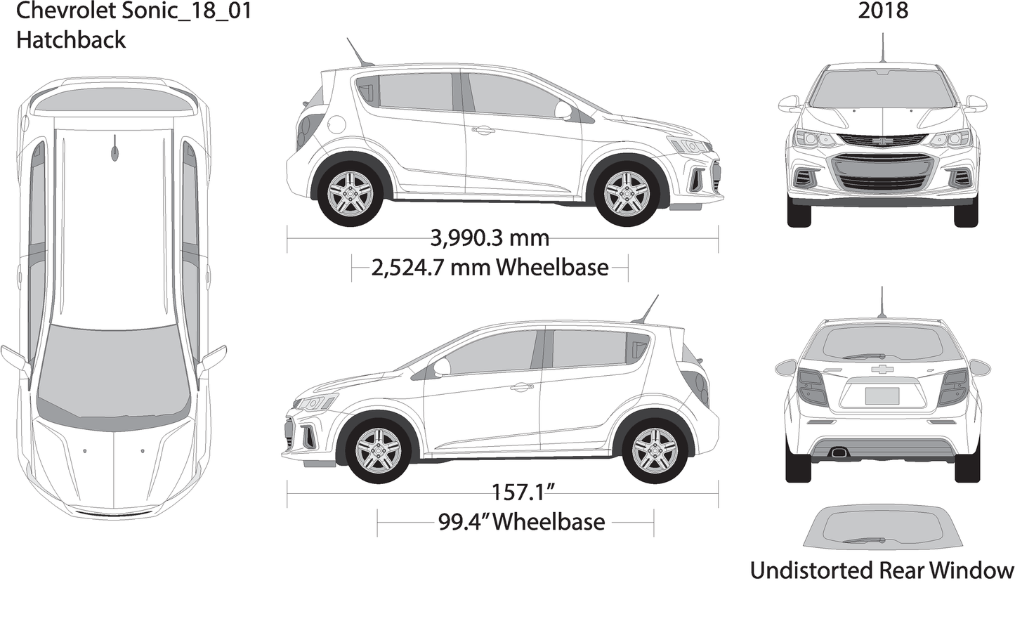 2018 Chevy Sonic V01 Vehicle Wrap Template