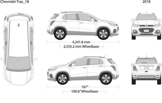 2018 Chevy Trax V18 Vehicle Wrap Template