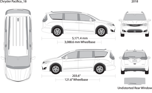 2018 Chrysler Pacifica V18 Vehicle Wrap Template