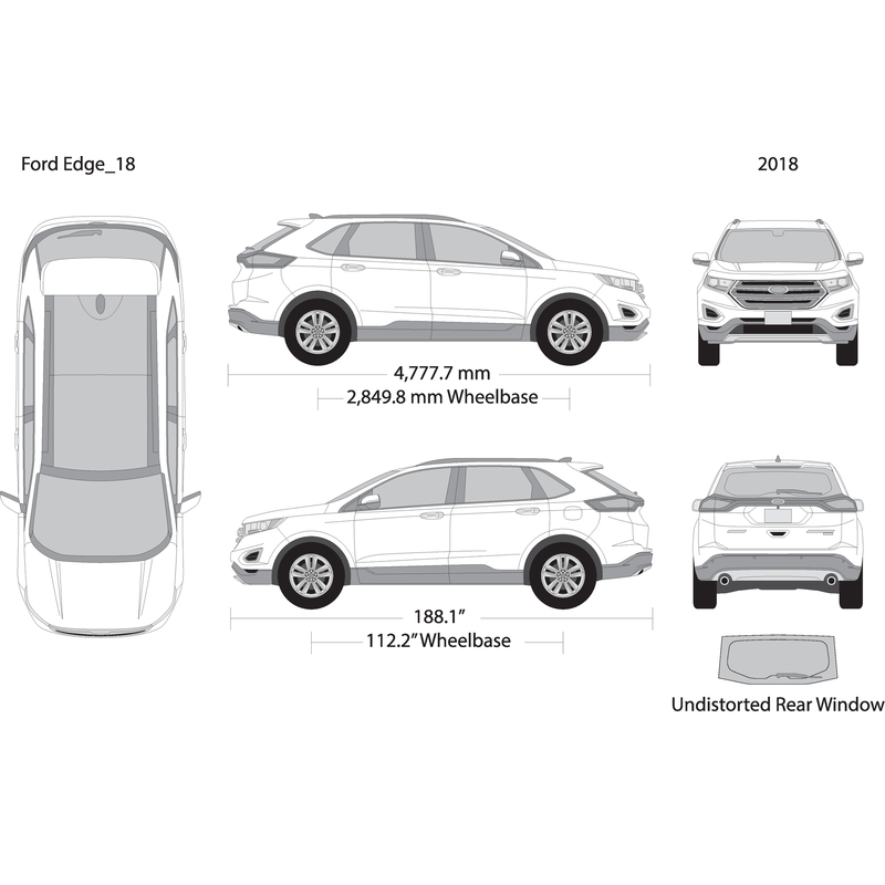2018 Ford Edge V18 Vehicle Wrap Template