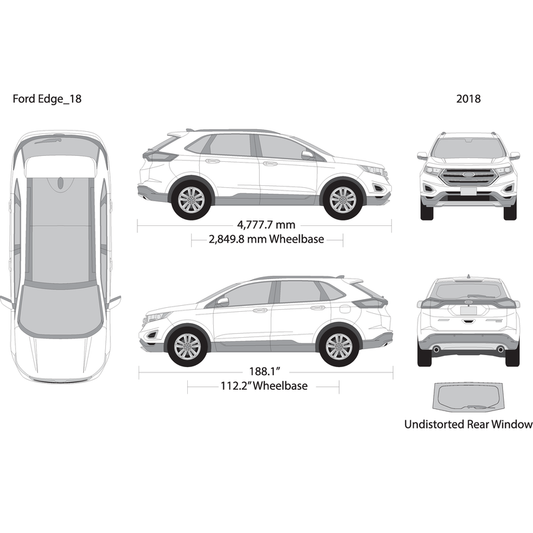 2018 Ford Edge V18 Vehicle Wrap Template
