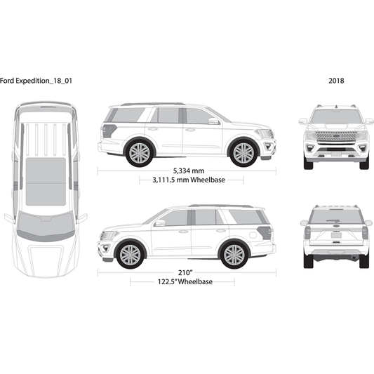 2018 Ford Expedition V01 Vehicle Wrap Template