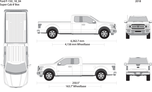 2018 Ford F 150 V04 Vehicle Wrap Template