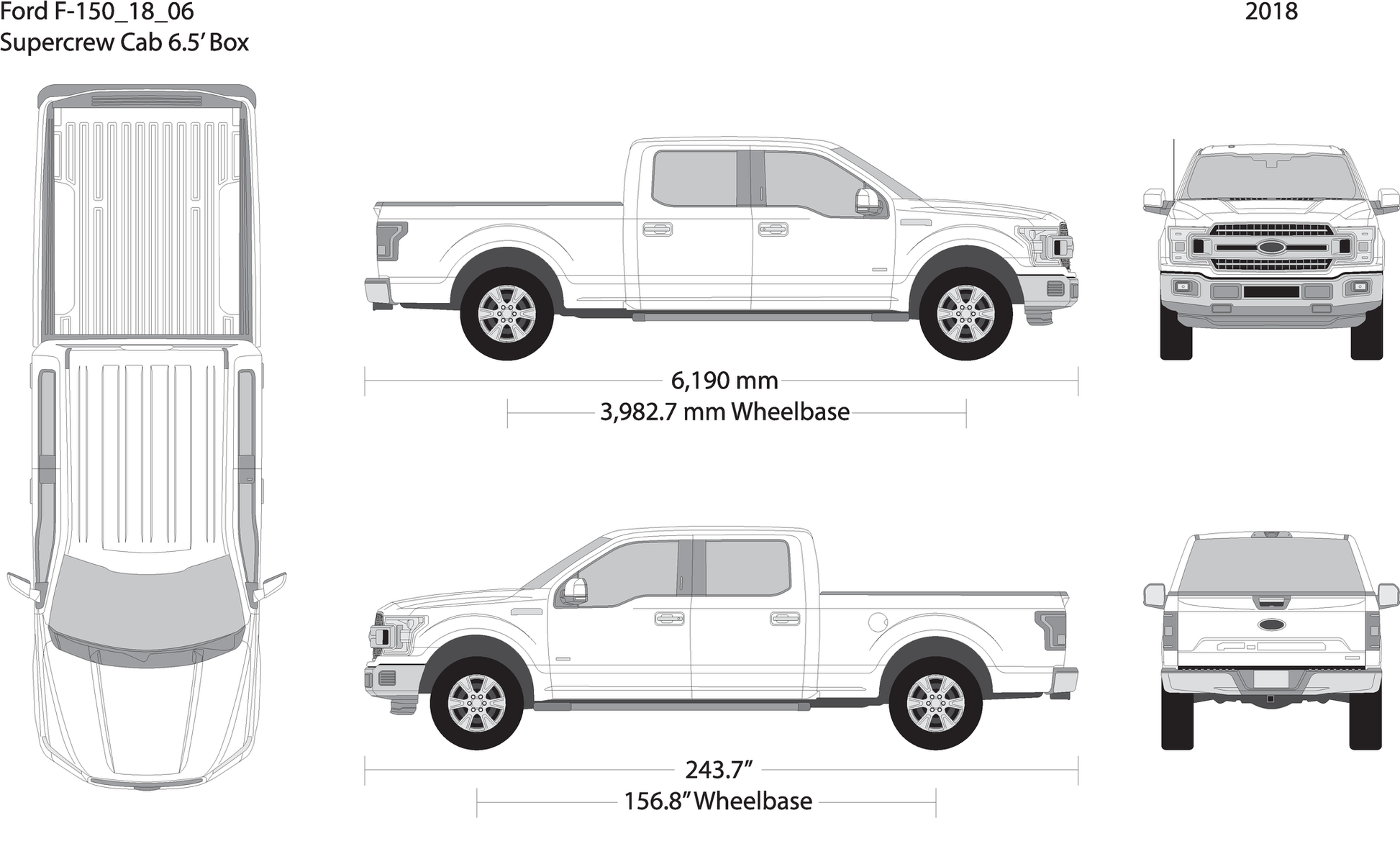 2018 Ford F 150 V06 Vehicle Wrap Template