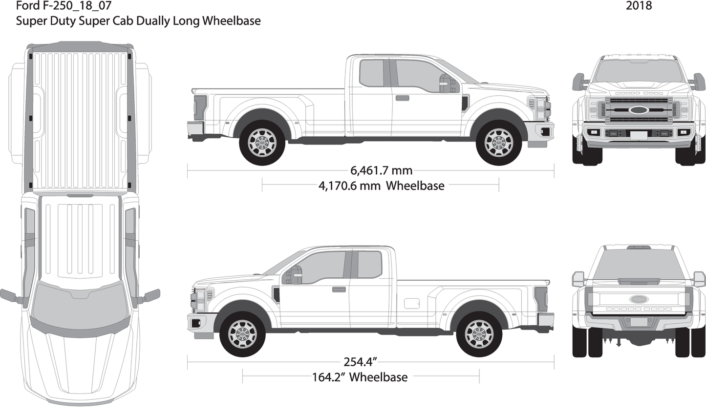 2018 Ford F 250 V07 Vehicle Wrap Template