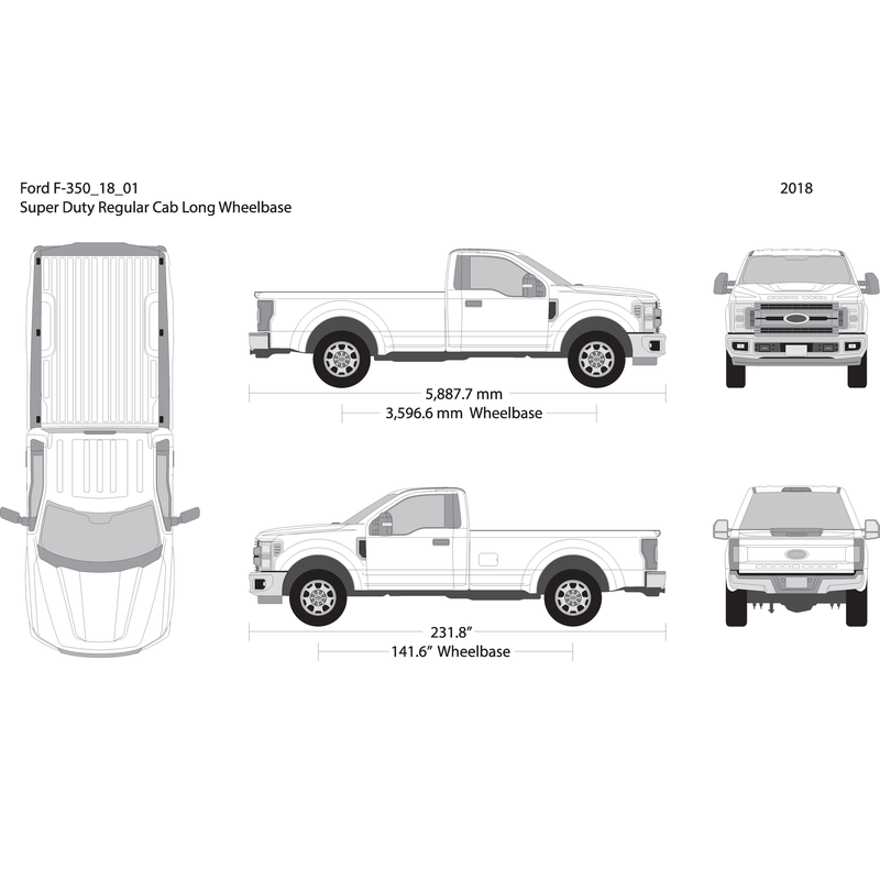 2018 Ford F 350 V01 Vehicle Wrap Template