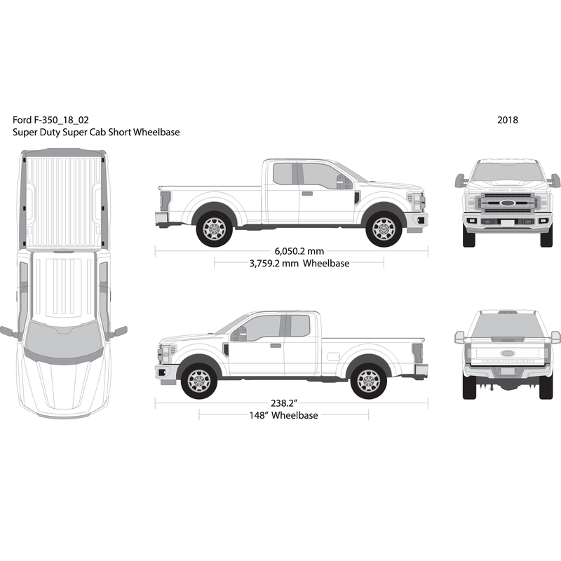 2018 Ford F 350 V02 Vehicle Wrap Template