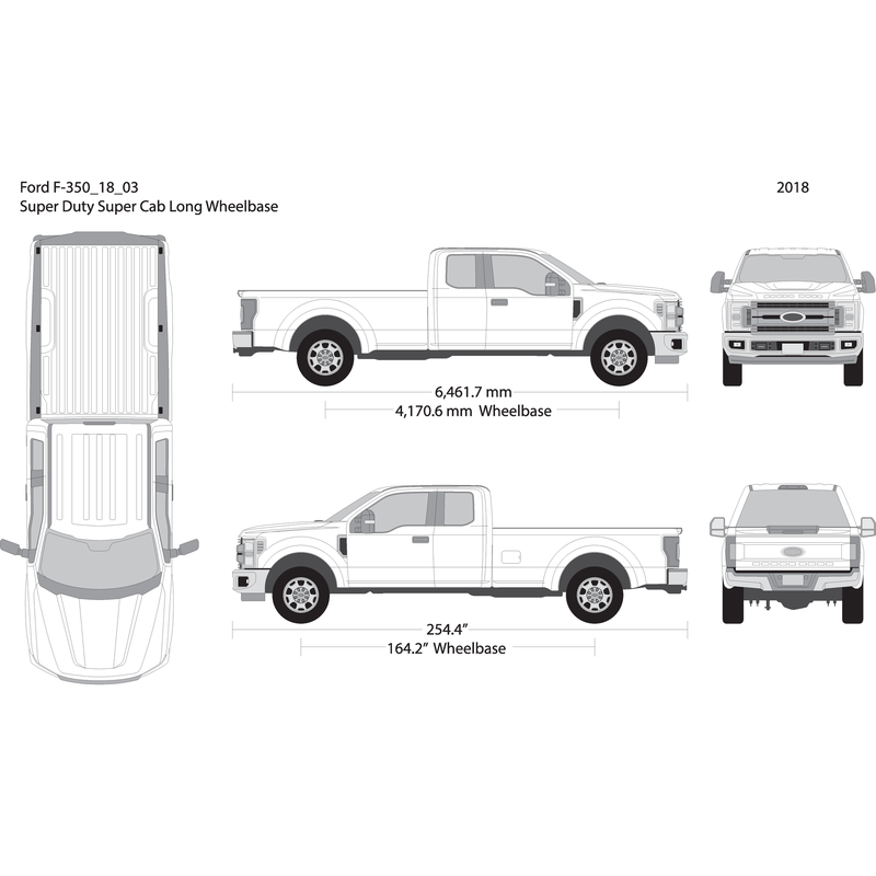 2018 Ford F 350 V03 Vehicle Wrap Template