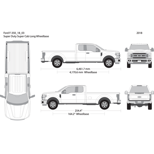 2018 Ford F 350 V03 Vehicle Wrap Template