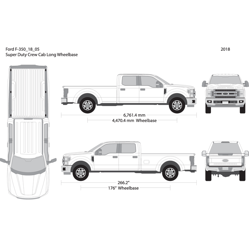 2018 Ford F 350 V05 Vehicle Wrap Template
