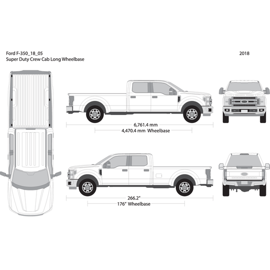2018 Ford F 350 V05 Vehicle Wrap Template