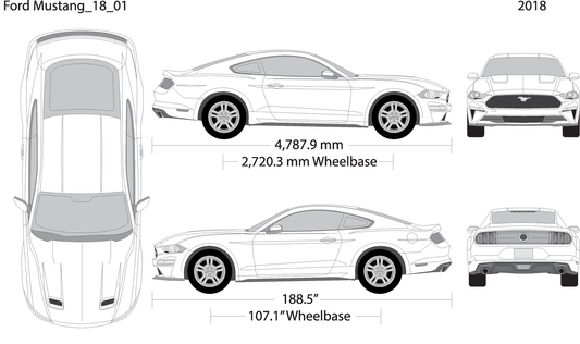 2018 Ford Mustang V01 Vehicle Wrap Template