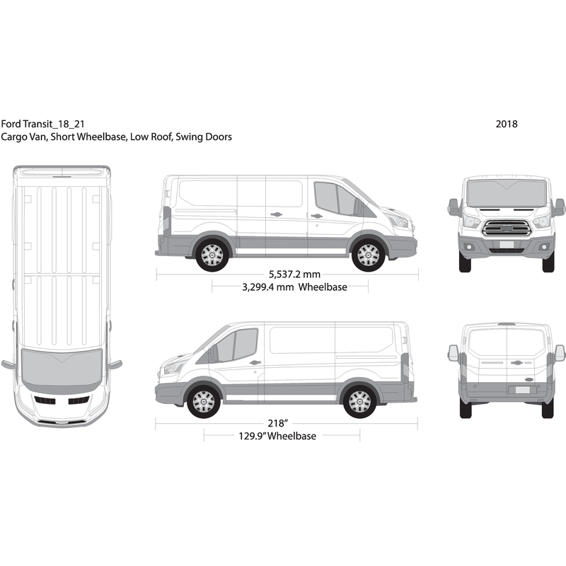 2018 Ford Transit Swing Doors V21 Vehicle Wrap Template