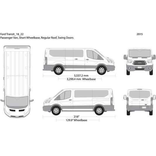 2018 Ford Transit Swing Doors V22 Vehicle Wrap Template