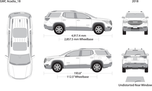 2018 Gmc Acadia V18 Vehicle Wrap Template